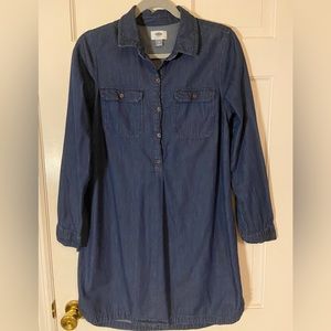 Old Navy denim shirt dress, size M